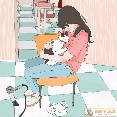 少女与猫很好玩 少女与猫的趣事