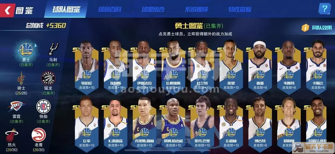 nba篮球大师勇士套怎么搭配