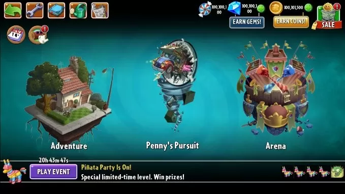 pvz2国际版破解版无限钻石2024版游戏下载免费图1