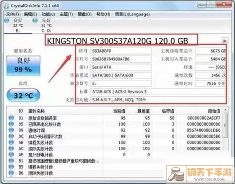 CrystalDiskInfo界面