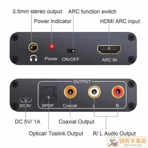 数字输出和扬声器连接示意图